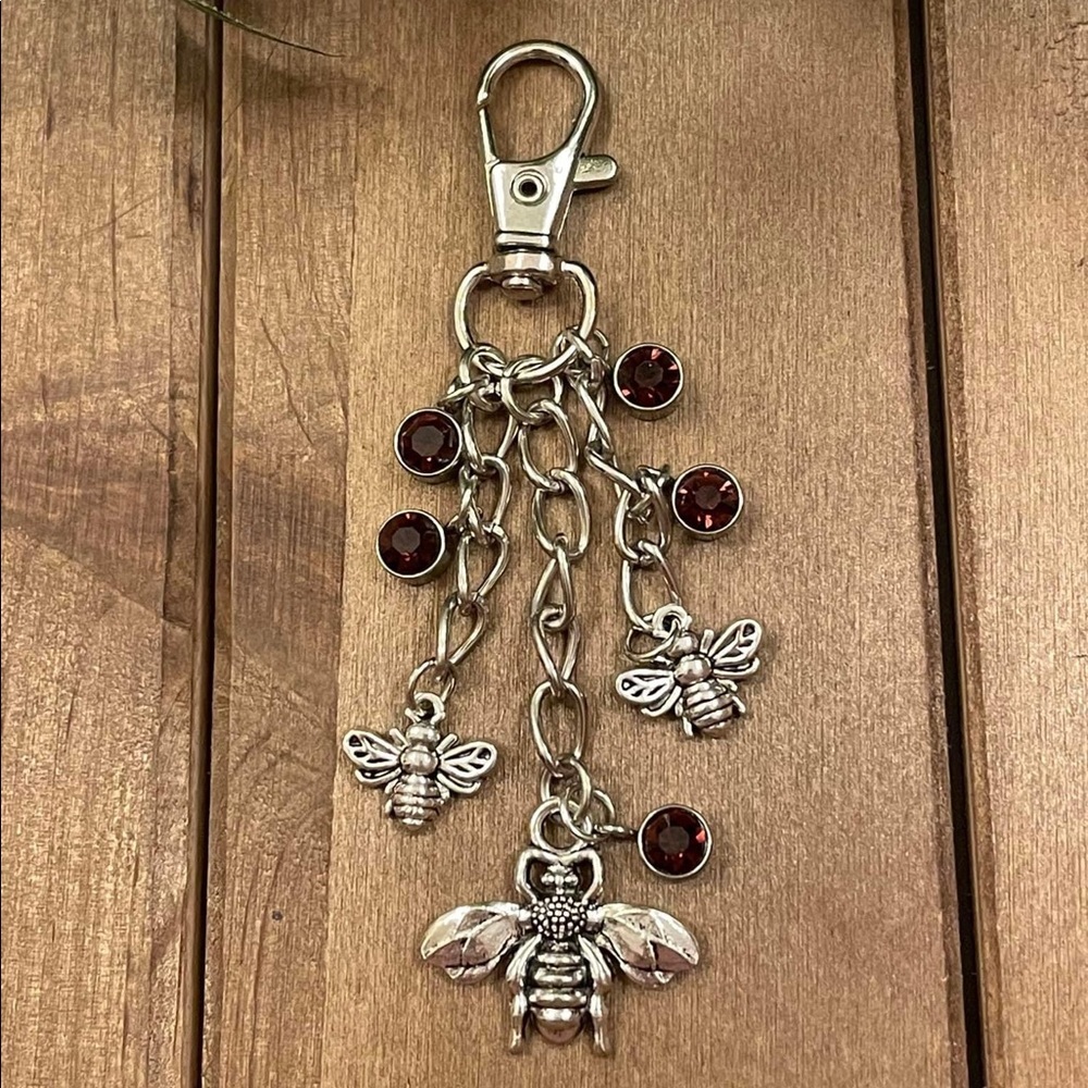 Wasp & Bees Purse Charm Keychain